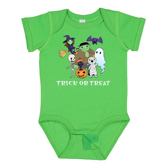 Inktastic Halloween Trick-or-Treat Cute Group of Monsters Boys or Girls Baby Bodysuit