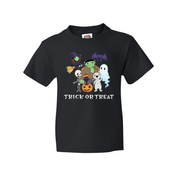 Inktastic Halloween Trick-or-Treat Cute Group of Monsters Youth T-Shirt