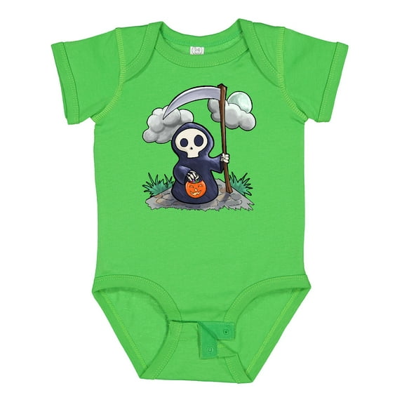 Inktastic Halloween Trick or Treating Cute Grim Reaper Boys or Girls Baby Bodysuit