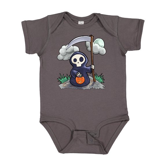 Inktastic Halloween Trick or Treating Cute Grim Reaper Boys or Girls Baby Bodysuit