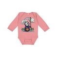 thumbnail image 1 of Inktastic Halloween Trick or Treating Cute Grim Reaper Boys or Girls Long Sleeve Baby Bodysuit, 1 of 5