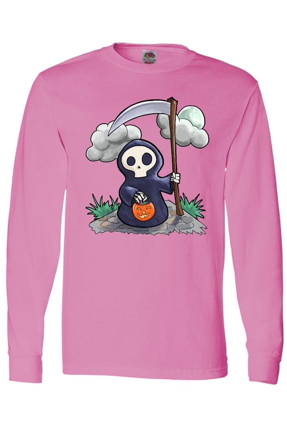 Halloween Trick or Treating Cute Grim Reaper Long Sleeve T-Shirt