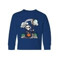 thumbnail image 1 of Inktastic Halloween Trick or Treating Cute Grim Reaper Long Sleeve Youth T-Shirt, 1 of 5