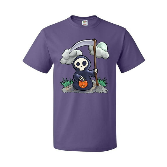 Inktastic Halloween Trick or Treating Cute Grim Reaper T-Shirt