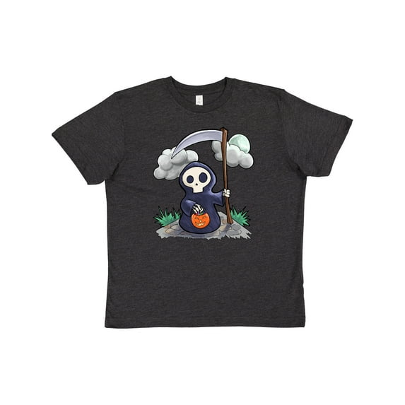 Inktastic Halloween Trick or Treating Cute Grim Reaper Youth T-Shirt