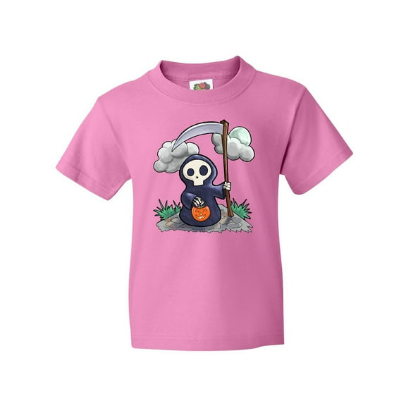 Inktastic Halloween Trick or Treating Cute Grim Reaper Youth T-Shirt
