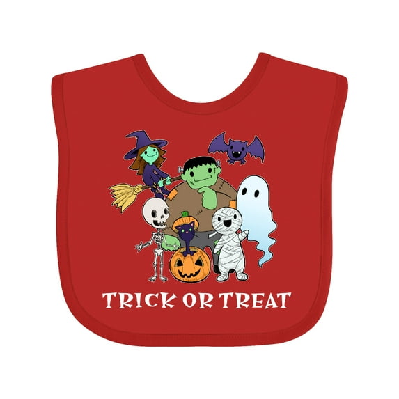 Inktastic Halloween Trick-or-treat Cute Group of Monsters Boys or Girls Baby Bib