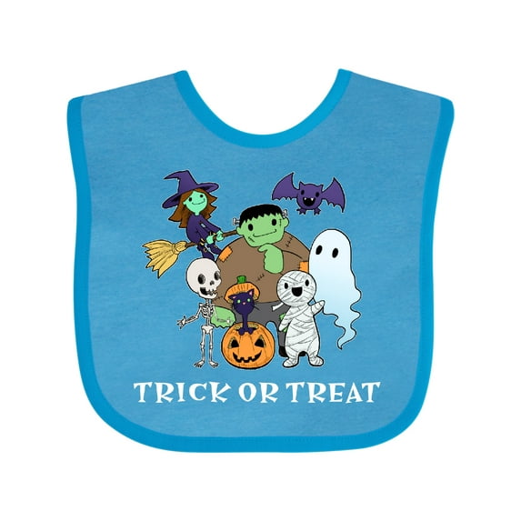 Inktastic Halloween Trick-or-treat Cute Group of Monsters Boys or Girls Baby Bib