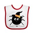 thumbnail image 1 of Inktastic Halloween Witch Spider Girls Baby Bib, 1 of 4