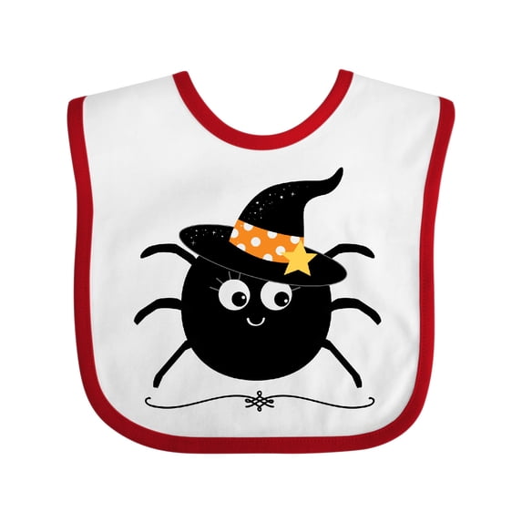 Inktastic Halloween Witch Spider Girls Baby Bib