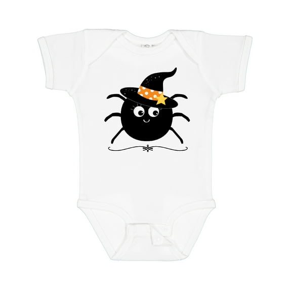 Inktastic Halloween Witch Spider Girls Baby Bodysuit