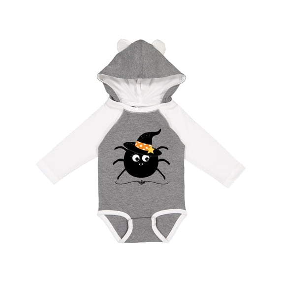 Inktastic Halloween Witch Spider Girls Long Sleeve Baby Bodysuit