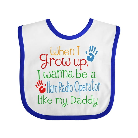 Inktastic Ham Radio Operator Like Daddy Boys or Girls Baby Bib