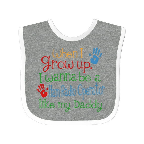 Inktastic Ham Radio Operator Like Daddy Boys or Girls Baby Bib