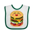 thumbnail image 1 of Inktastic Hamburger Kawaii Boys or Girls Baby Bib, 1 of 4