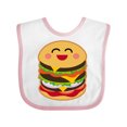thumbnail image 1 of Inktastic Hamburger Kawaii Boys or Girls Baby Bib, 1 of 4