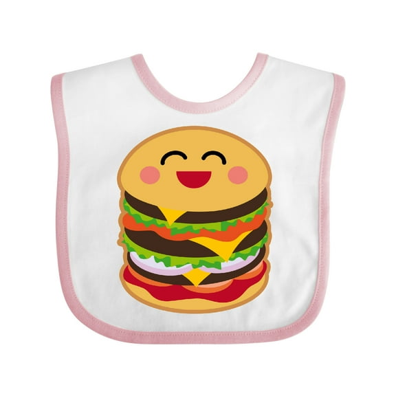 Inktastic Hamburger Kawaii Boys or Girls Baby Bib