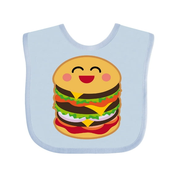 Inktastic Hamburger Kawaii Boys or Girls Baby Bib