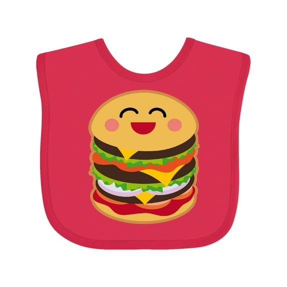 Inktastic Hamburger Kawaii Boys or Girls Baby Bib