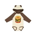 thumbnail image 1 of Inktastic Hamburger Kawaii Boys or Girls Long Sleeve Baby Bodysuit, 1 of 5