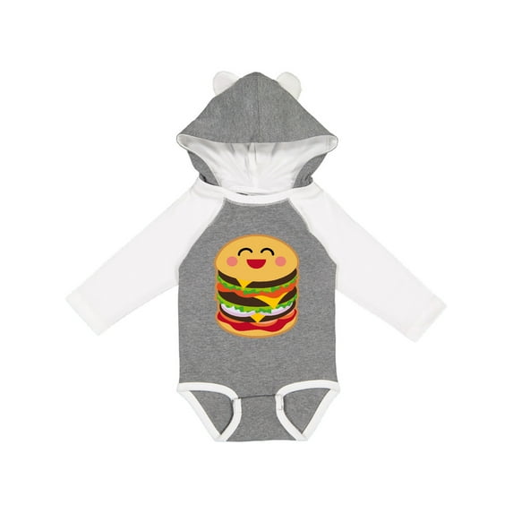 Inktastic Hamburger Kawaii Boys or Girls Long Sleeve Baby Bodysuit