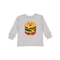 thumbnail image 1 of Inktastic Hamburger Kawaii Boys or Girls Long Sleeve Toddler T-Shirt, 1 of 5