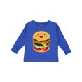 thumbnail image 1 of Inktastic Hamburger Kawaii Boys or Girls Long Sleeve Toddler T-Shirt, 1 of 5