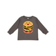 thumbnail image 1 of Inktastic Hamburger Kawaii Boys or Girls Long Sleeve Toddler T-Shirt, 1 of 5