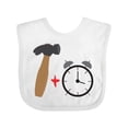 thumbnail image 1 of Inktastic Hammer Time Boys or Girls Baby Bib, 1 of 4