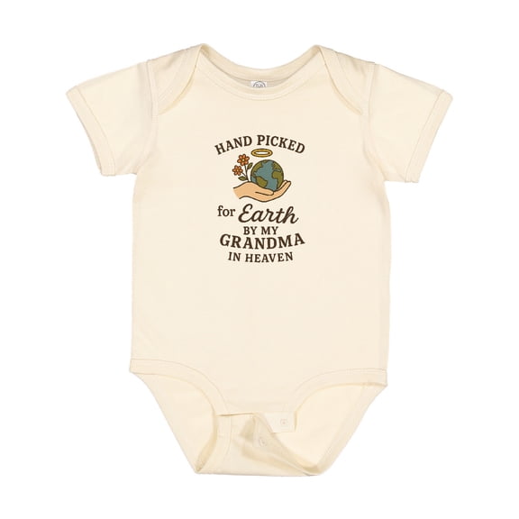 Inktastic Hand Picked for Earth by My Grandma in Heaven Boys or Girls Baby Bodysuit