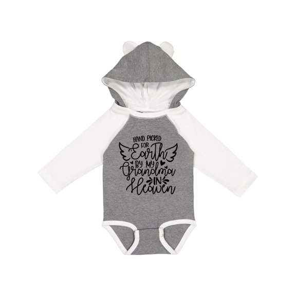 Inktastic Hand Picked for Earth by My Grandma in Heaven Boys or Girls Long Sleeve Baby Bodysuit