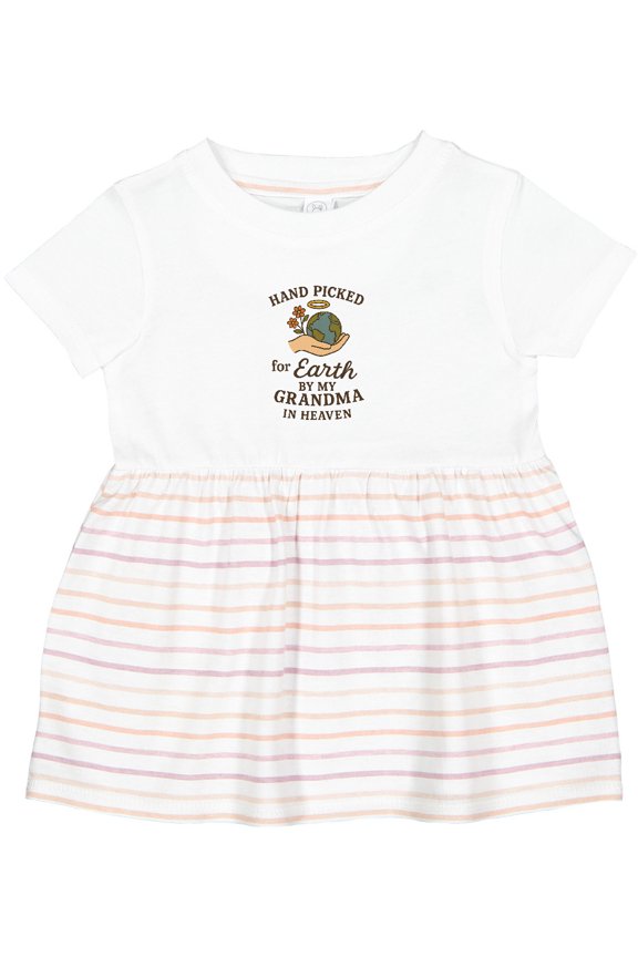 Hand Picked for Earth by My Grandma in Heaven Girls Baby Dress