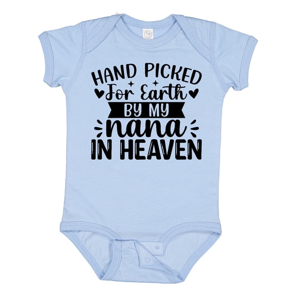 Inktastic Hand Picked for Earth by My Nana in Heaven Boys or Girls Baby Bodysuit