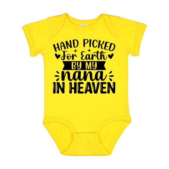 Inktastic Hand Picked for Earth by My Nana in Heaven Boys or Girls Baby Bodysuit