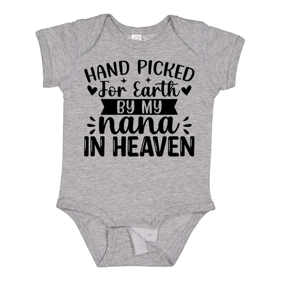 Inktastic Hand Picked for Earth by My Nana in Heaven Boys or Girls Baby Bodysuit