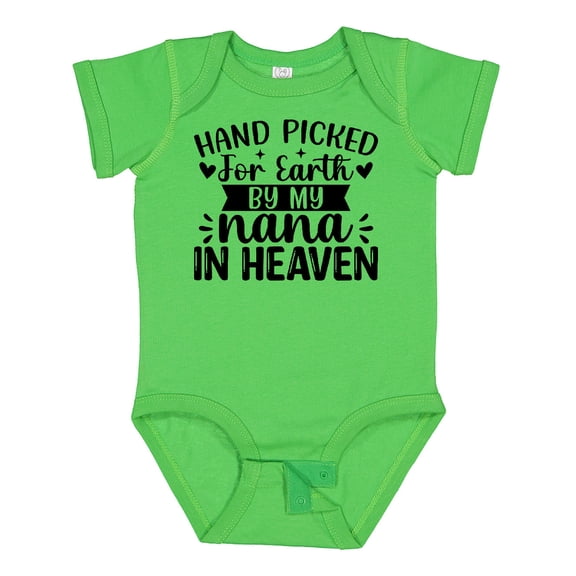 Inktastic Hand Picked for Earth by My Nana in Heaven Boys or Girls Baby Bodysuit