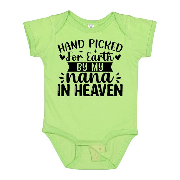 Inktastic Hand Picked for Earth by My Nana in Heaven Boys or Girls Baby Bodysuit