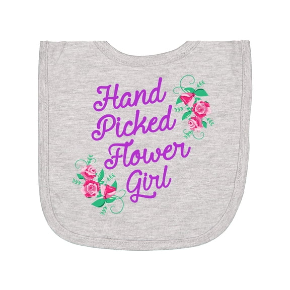Inktastic Handpicked Flower Girl for Wedding Newborn Bib