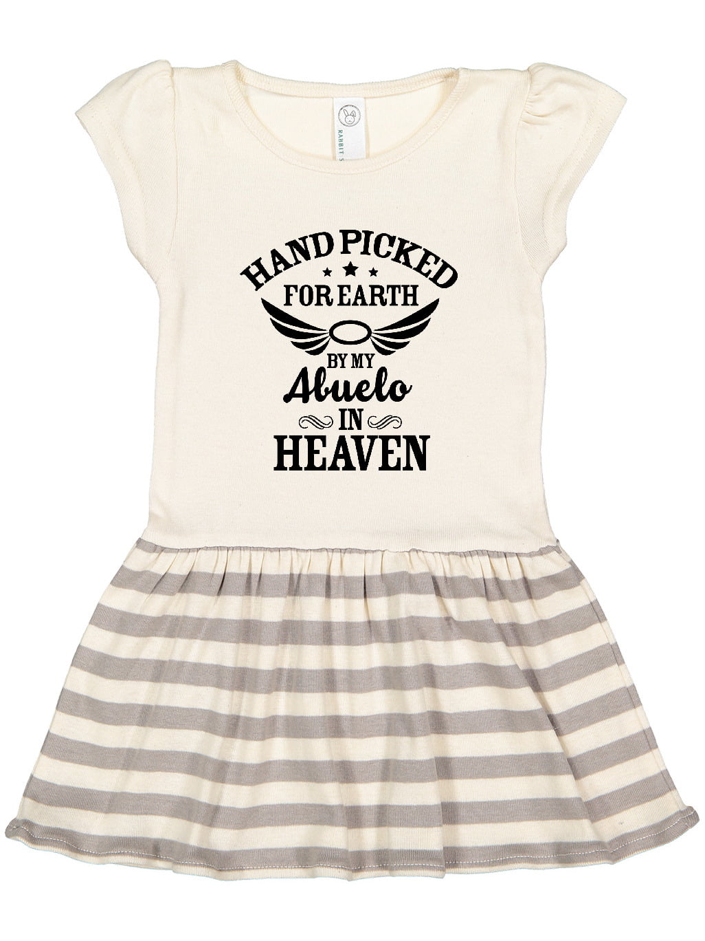 Inktastic Handpicked for Earth By My Abuelo in Heaven with Angel Wings Gift  Toddler Girl Dress