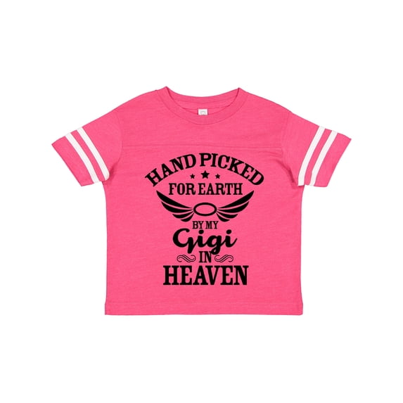 Inktastic Handpicked for Earth By My Gigi in Heaven with Angel Wings Boys or Girls Toddler T-Shirt