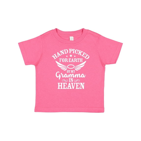 Inktastic Handpicked for Earth By My Gramma in Heaven with Angel Wings Boys or Girls Baby T-Shirt