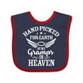 thumbnail image 1 of Inktastic Handpicked for Earth By My Gramps in Heaven with Angel Wings Boys or Girls Baby Bib, 1 of 4