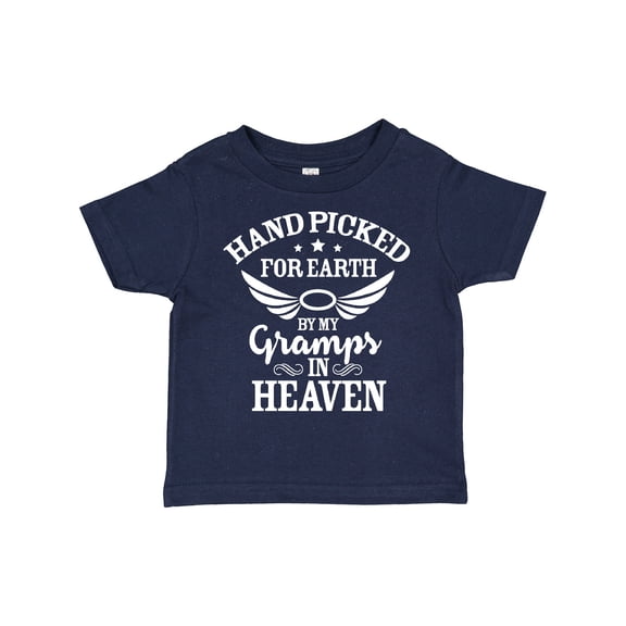Inktastic Handpicked for Earth By My Gramps in Heaven with Angel Wings Boys or Girls Toddler T-Shirt