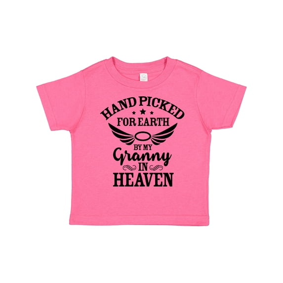 Inktastic Handpicked for Earth By My Granny in Heaven with Angel Wings Boys or Girls Toddler T-Shirt