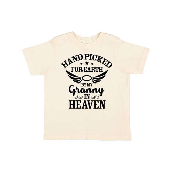 Inktastic Handpicked for Earth By My Granny in Heaven with Angel Wings Boys or Girls Toddler T-Shirt