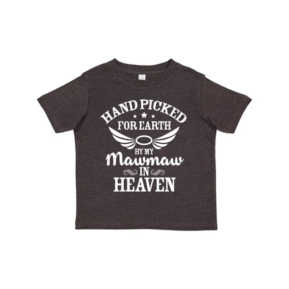 Inktastic Handpicked for Earth By My Mawmaw in Heaven with Angel Wings Boys or Girls Toddler T-Shirt