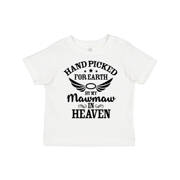 Inktastic Handpicked for Earth By My Mawmaw in Heaven with Angel Wings Boys or Girls Toddler T-Shirt