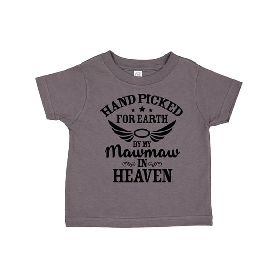 Inktastic Handpicked for Earth By My Mawmaw in Heaven with Angel Wings Boys or Girls Toddler T-Shirt