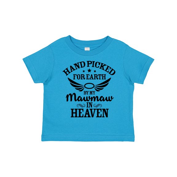Inktastic Handpicked for Earth By My Mawmaw in Heaven with Angel Wings Boys or Girls Toddler T-Shirt