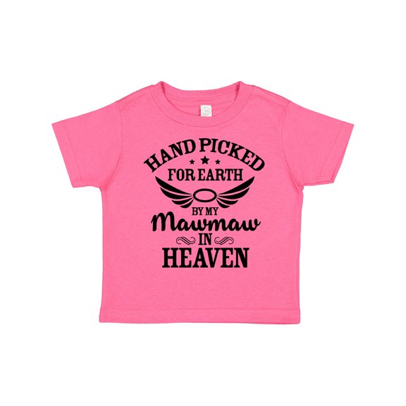 Inktastic Handpicked for Earth By My Mawmaw in Heaven with Angel Wings Boys or Girls Toddler T-Shirt